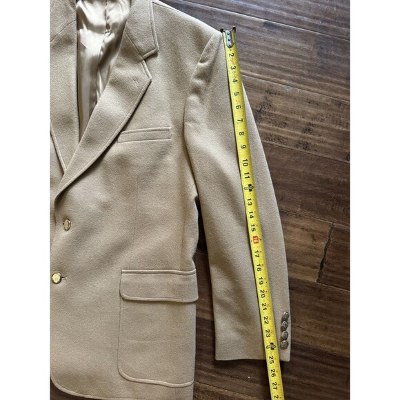 Vintage 1980s Bellamin 100% Pure Wool Camel Blazer Men’s 44 R• USA Made - Picture 5 of 14